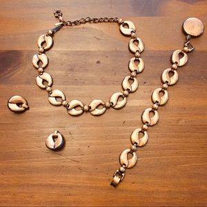Vintage copper jewelry set